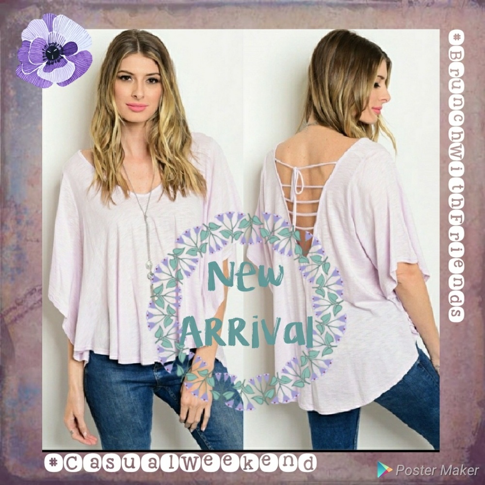 LAVENDER STRAPPY BACK TOP